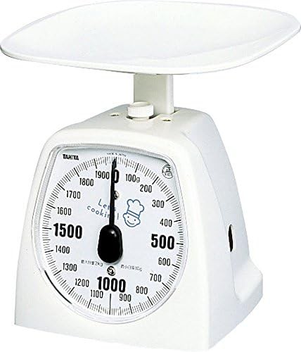 White analog cooking scale 2 kg