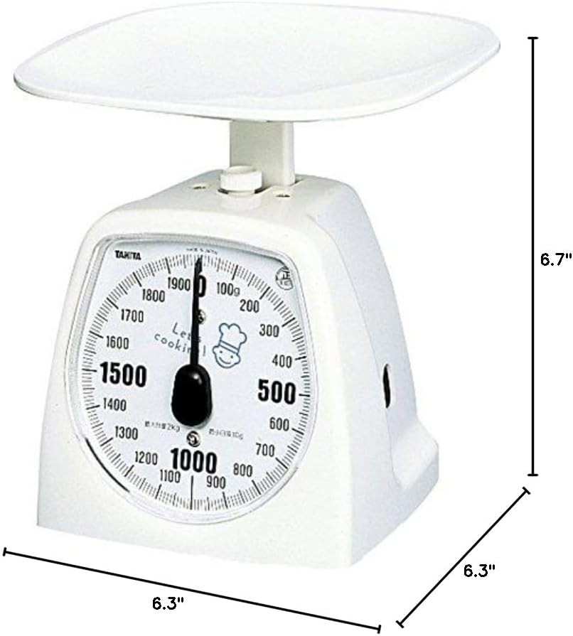 White analog cooking scale 2 kg — photo 5