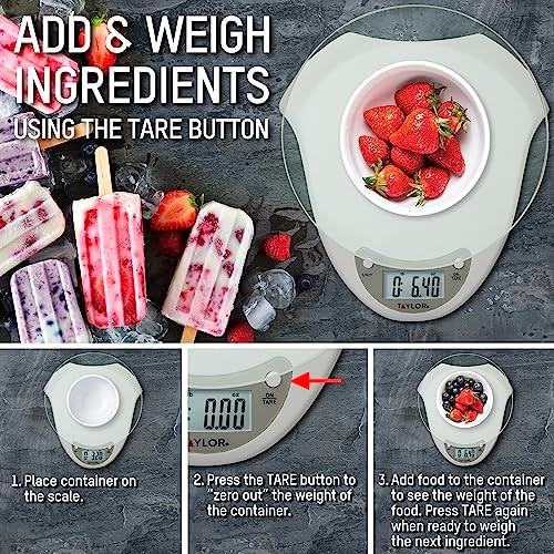 White digital scale with glass platform — photo 4
