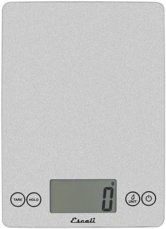 Shiny silver glass nutrition scale
