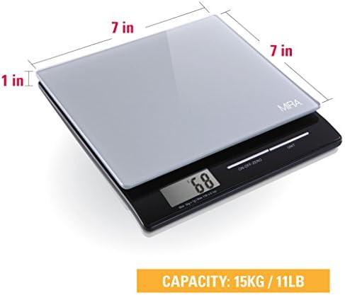 Digital food scale with glass platform — photo 5