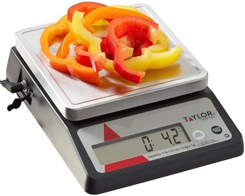 Compact commercial portion control kitchen scale