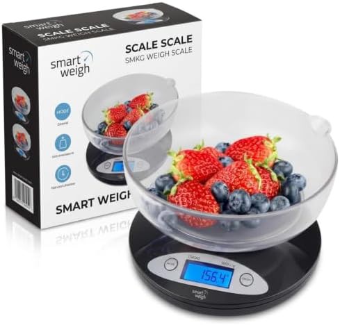 Digital kitchen scale with removable mixing bowl
