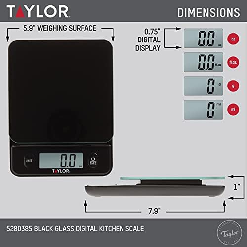 Black tempered glass scale with touch controls — photo 3