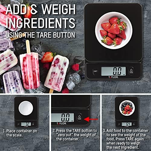 Black tempered glass scale with touch controls — photo 4