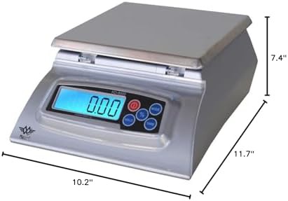 Silver digital food scale with large platform — photo 3