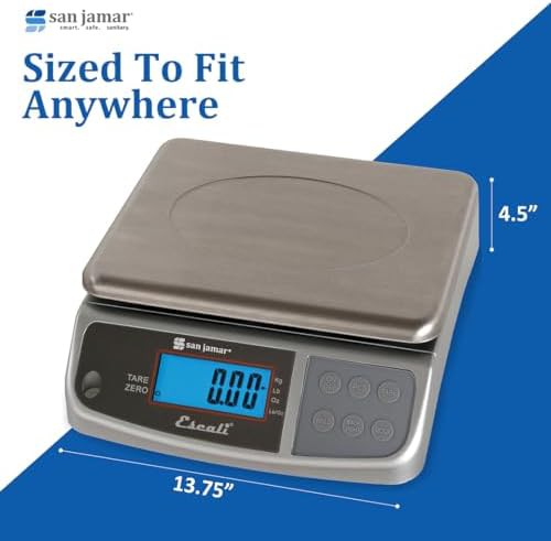 Silver stainless steel 66 lb food scale — photo 4