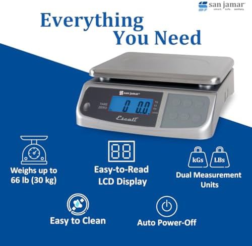 Silver stainless steel 66 lb food scale — photo 5