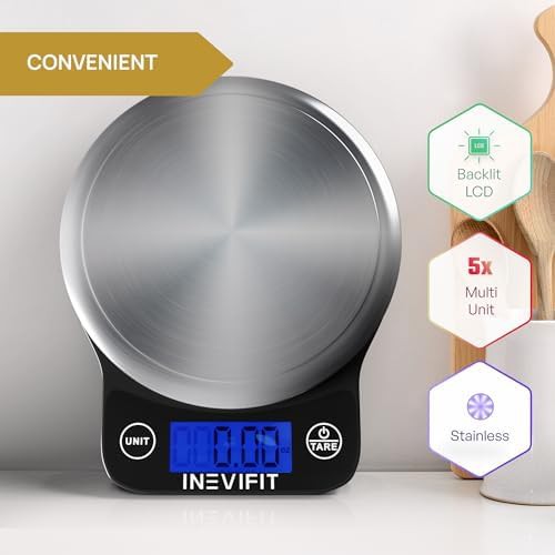 Black stainless steel digital kitchen scale — photo 3