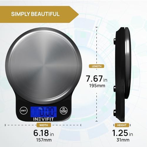 Black stainless steel digital kitchen scale — photo 5