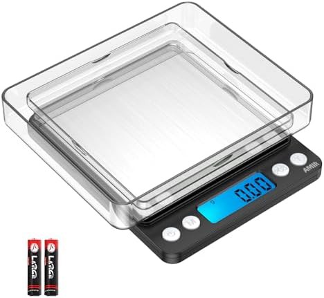 Black pocket jewelry scale 500g capacity