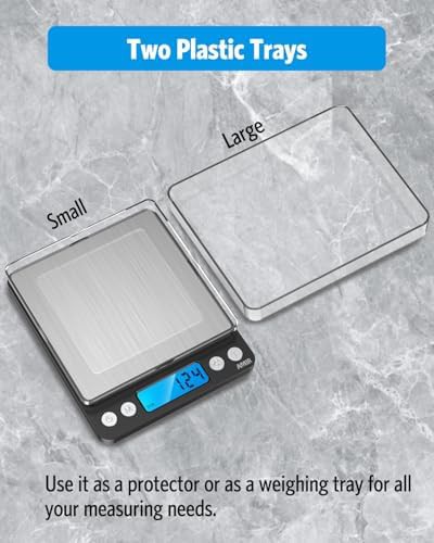 Black pocket jewelry scale 500g capacity — photo 3