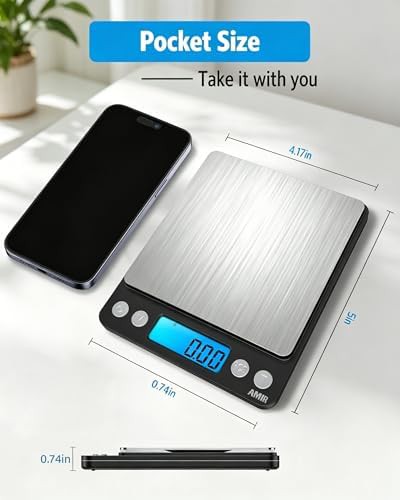 Black pocket jewelry scale 500g capacity — photo 5