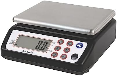 Square stainless scale with backlit display