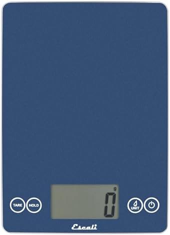 Blue mirage glass scale with nutritional calculator