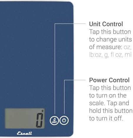 Blue mirage glass scale with nutritional calculator — photo 3