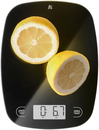 Black Glass Slim Digital Food Scale