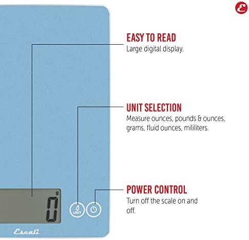 Sky blue tempered glass baking scale — photo 3