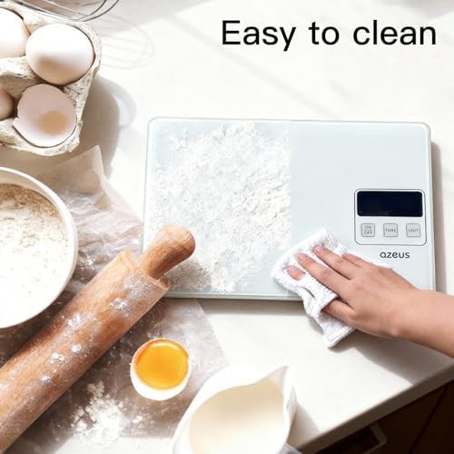 White USB rechargeable digital kitchen scale — photo 4