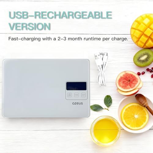 White USB rechargeable digital kitchen scale — photo 5