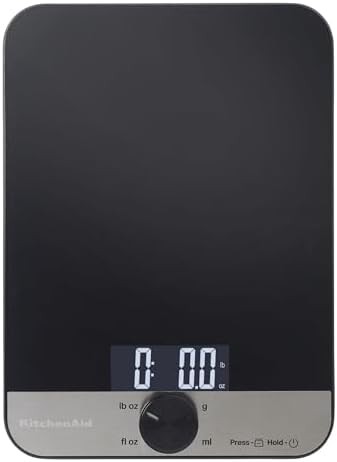 Black glass surface digital kitchen scale