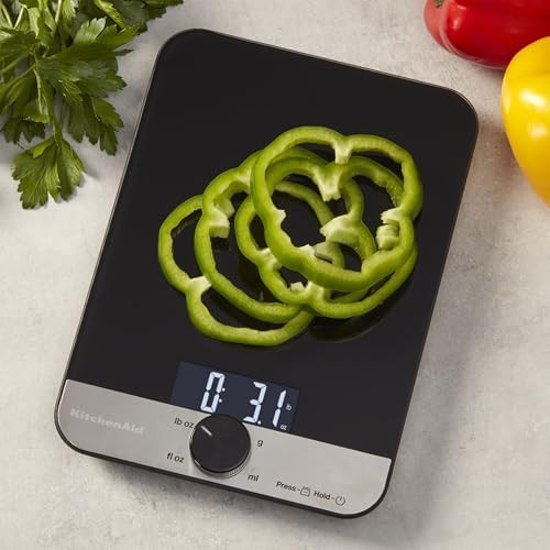Black glass surface digital kitchen scale — photo 3