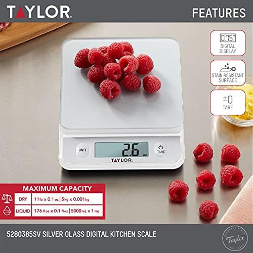 Silver glass top scale for baking — photo 3
