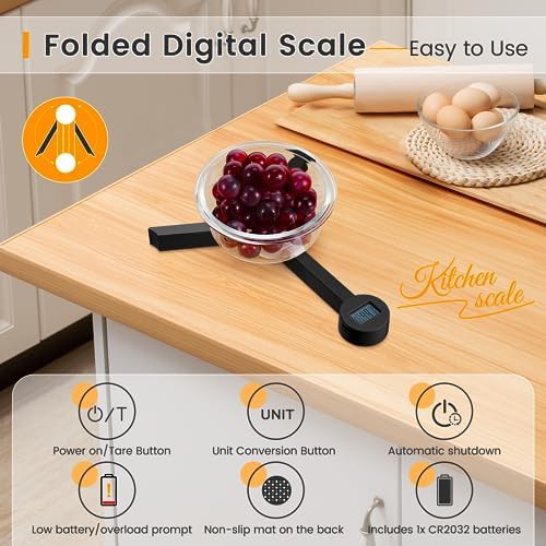 Folding Compact Portable Black Food Scale — photo 3