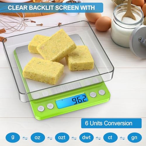 Stainless steel mini food scale 3000g — photo 3