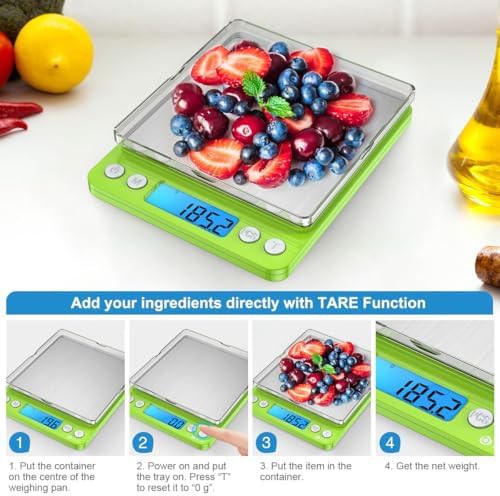 Stainless steel mini food scale 3000g — photo 4