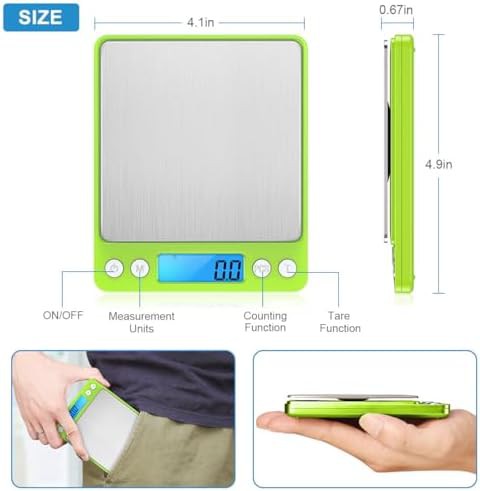 Stainless steel mini food scale 3000g — photo 5