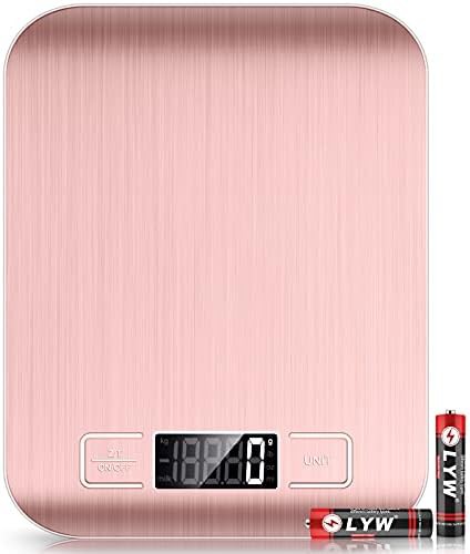 Pink stainless steel digital kitchen scale
