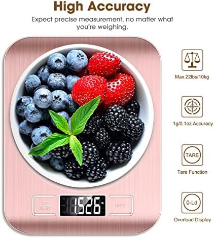 Pink stainless steel digital kitchen scale — photo 4