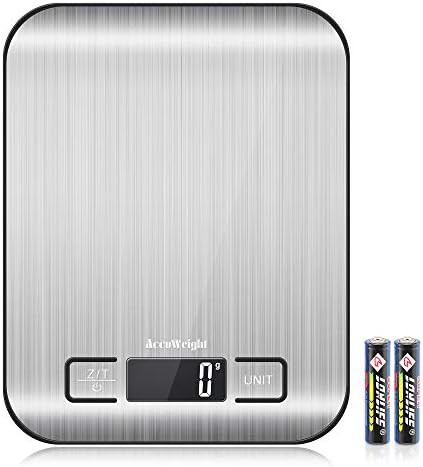 Silver digital kitchen baking scale