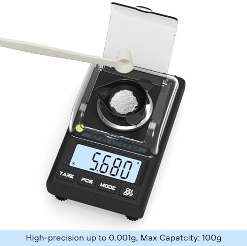 Milligram scale with two calibration weights — photo 3