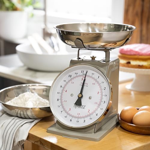 Grey antique style mechanical kitchen scale — photo 3