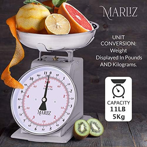 Grey antique style mechanical kitchen scale — photo 4