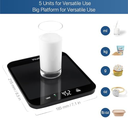 Large platform LED kitchen scale 33lb — photo 3