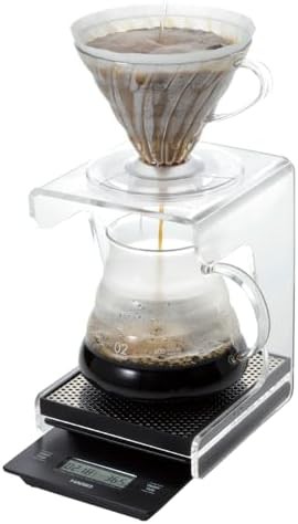 Black V60 drip coffee scale with timer — photo 4