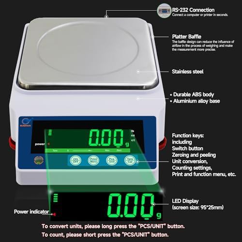 Scientific high precision electronic digital lab scale — photo 3