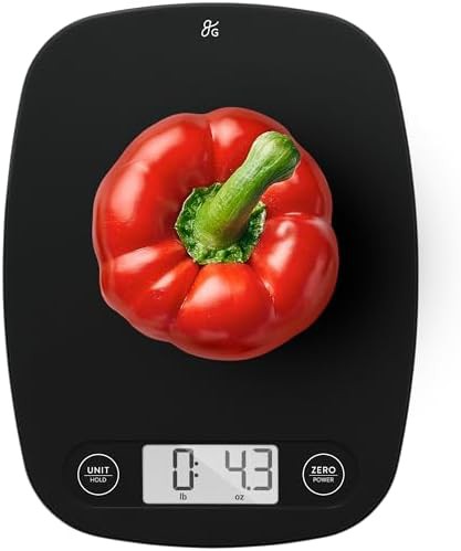 Matte Black Slim Digital Baking Scale
