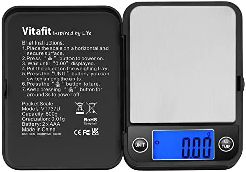 Precision pocket scale with blue LCD