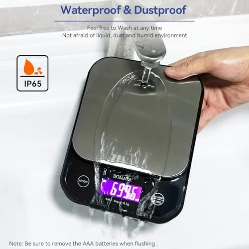 Waterproof and washable black digital scale — photo 3