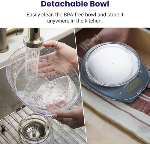 Stainless steel bowl prussian blue food scale — photo 3