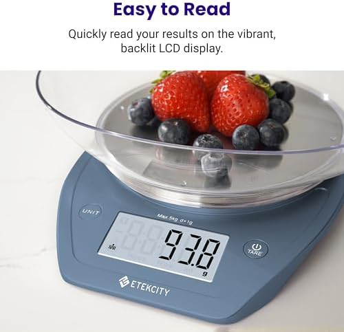 Stainless steel bowl prussian blue food scale — photo 4