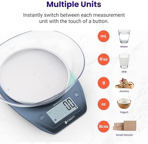 Stainless steel bowl prussian blue food scale — photo 5
