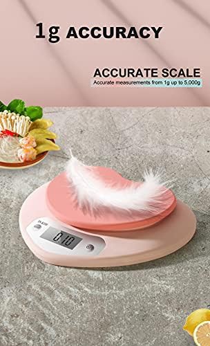 Pink digital kitchen scale with large LCD — photo 4