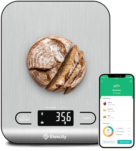 Smart app connected nutrition scale
