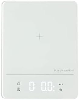 White waterproof digital scale with LED