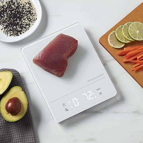 White waterproof digital scale with LED — photo 3